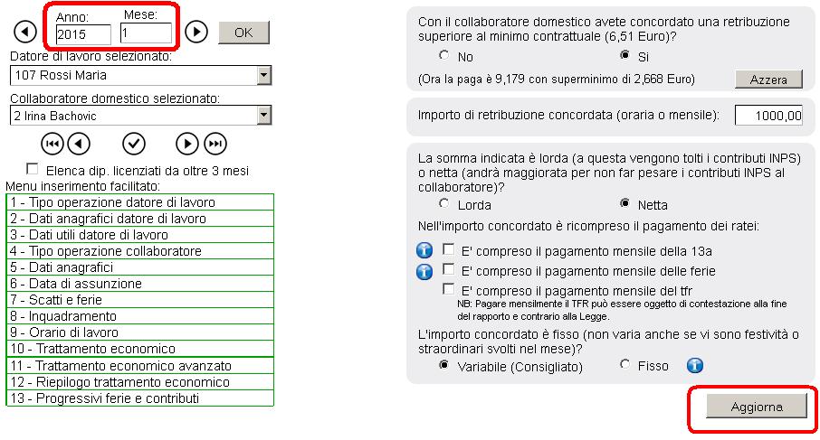 Inserimento facilitato dei progressivi